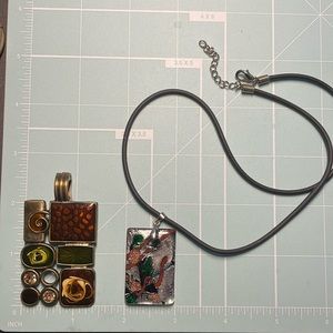 2 Pendants with one 19 to 21 inch necklace